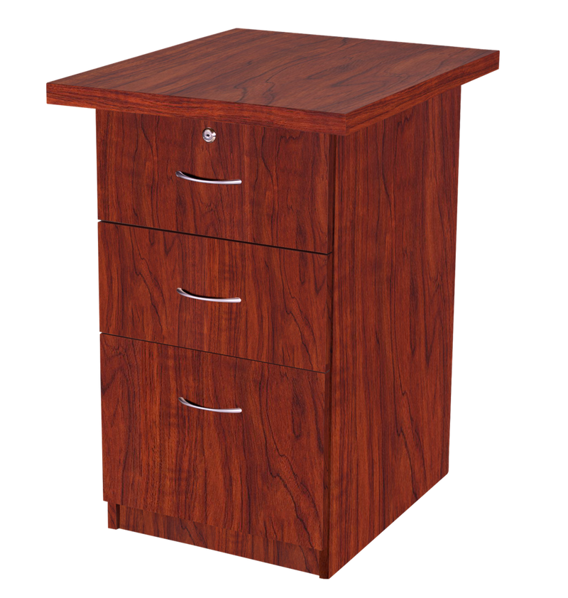 Super110 Desk Height Pedestal, 2 Drawer + Deep Drawer, with top lock